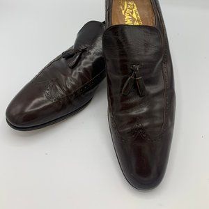 Salvatore Ferragamo Dark Brown Mens Slipon Tassel